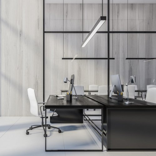 Лінійний LED світильник підвісний Ardero на тросах AL4010 75Вт 6500К чорний 8017
