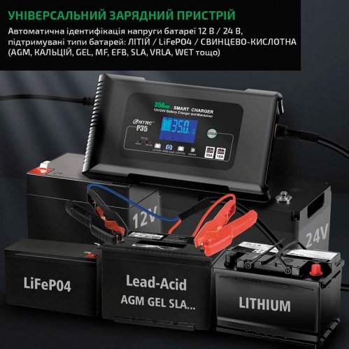 Импульсное зарядное устройство для аккумуляторов HTRC P35 12-24V 35A HTRC-P35
