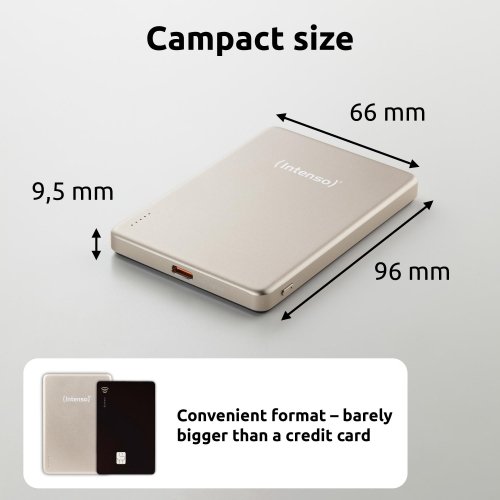 Портативний зарядний пристрій (повербанк) INTENSO 5000mAh MAG MW5000 CHAMPAGNE 7344021