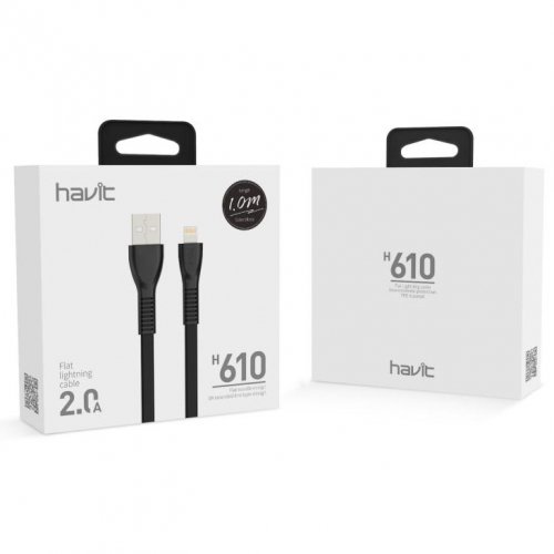 Кабель з'єднувальний зарядний HAVIT HV-H610 USB to Lightning 1м HV-H610
