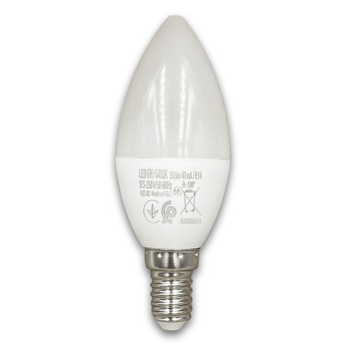 Світлодіодна LED лампа Horoz свічка ULTRA-6 6W E14 6400K 001-003-0006-011