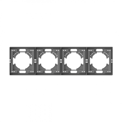 Рамка 4 місця горизонтальна Videx Nota сірий графіт VF-NT-FR4H-GR