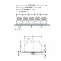 Клемма 4-проводная Wago 0,5-4 мм2 для крепления на панель N-PE-L1 862-2503