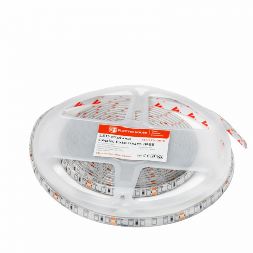 LED стрічка ElectroHouse Externum IP65 120шт/м 12W/м 24V синій EH-STR10IPB