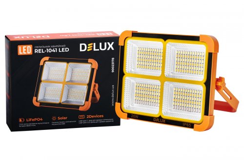 Світлодіодний LED прожектор Delux REL-1041 20W 2700/4000/6500К IP65 акумуляторний 90023178