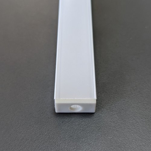 Комплект Biom профиль накладной алюм. ЛП7W белый + рассеиватель матовый плоский LP-7 B+ LM-UT
