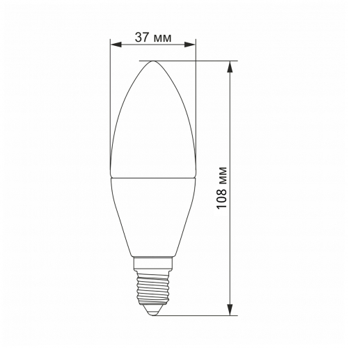 LED лампа Videx C37h 4.9W E14 4100K VL-C37h-49144