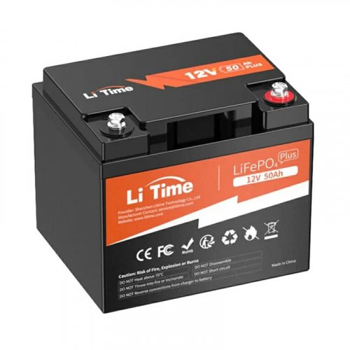 Аккумуляторная батарея литиевая LiTime LiFePO4 12V 50Ah (640Wh) BMS 50A 12V50Ah