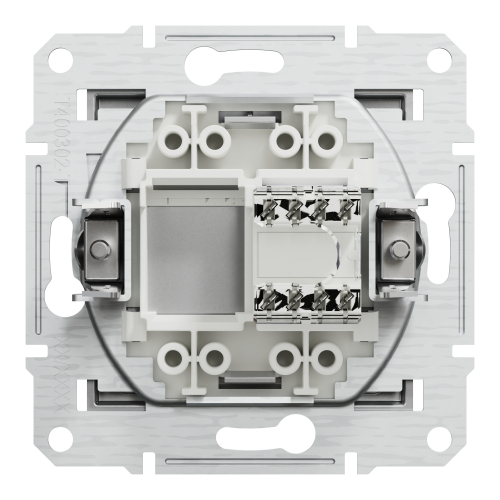 Розетка компьютерная RJ45 кат.5е UTP Schneider Asfora Алюминий EPH4300161