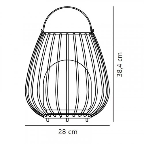 Настільна LED лампа Nordlux Jim акумуляторна вулична 3W 2700K IP54 USB сірий 2218105010