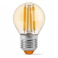 Світлодіодна LED лампа Videx Filament G45FA 6W E27 2200K бронза VL-G45FA-06272