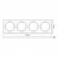 Рамка 4 места горизонтальная Ardero EF104-C Soft шампань 8756