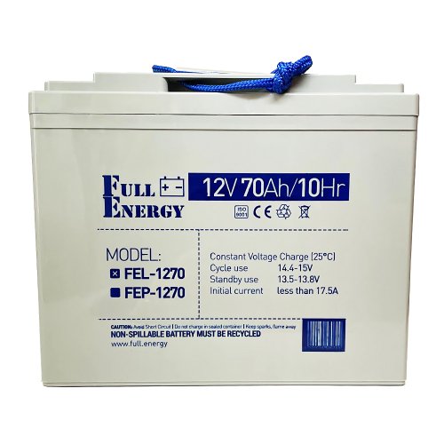 Акумулятор гелевий Full Energy 12В 70Аг FEL-1270