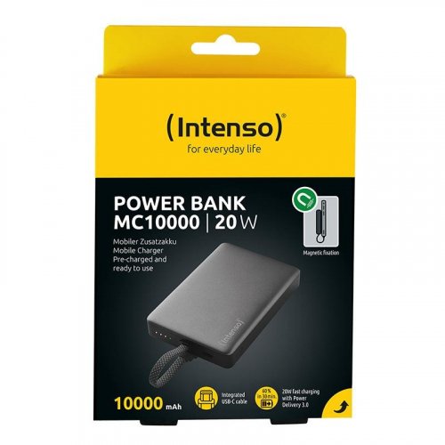 Портативний зарядний пристрій (повербанк) INTENSO USB 10000MAH MC10000 MAG GREY 7340034