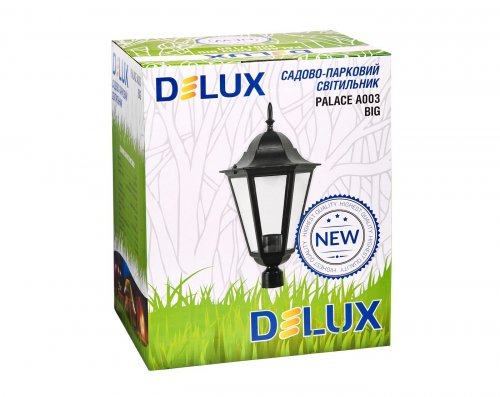 Светильник садово-парковый Delux PALACE A003 Big Е27 IP44 черный 90017180