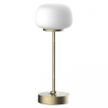 Настольная LED лампа Goldlux Rimini 1.8W аккумуляторная 2700K IP20 USB золото 329851