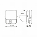 Світлодіодний LED прожектор Videx F3 20W 5000К IP65 з датчиком руху і освітленості VLE-F3-0205B-S