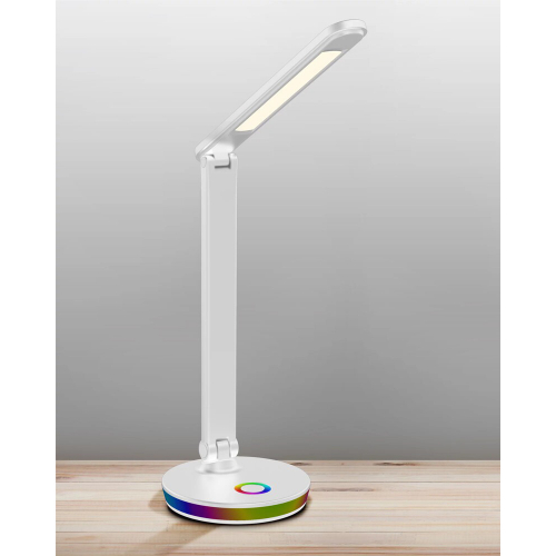 Настільна LED лампа Goldlux Neptun акумуляторна 7W 4000К+RGB IP20 USB білий 325037
