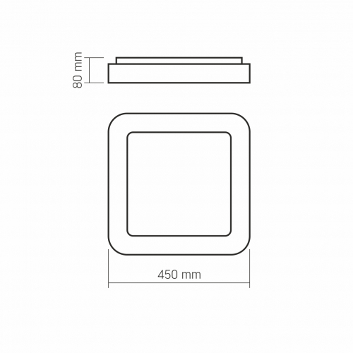 LED светильник Smart Videx EDGE квадрат 72W 2700-6000K VLE-ESC-72W