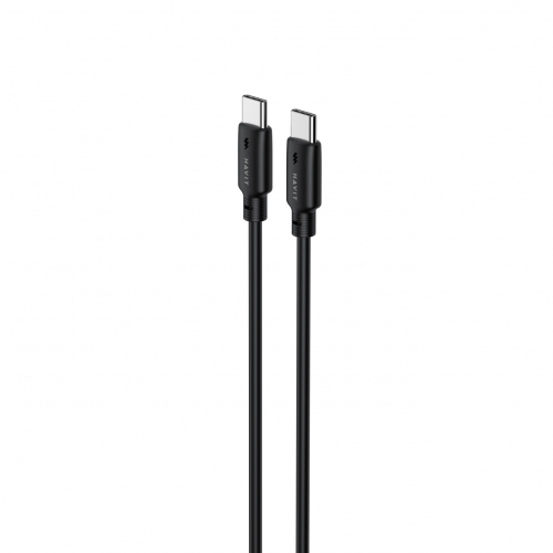 Кабель з'єднувальний зарядний HAVIT USB-C - USB-C PD60W 3A 1м Black HV-CB303C
