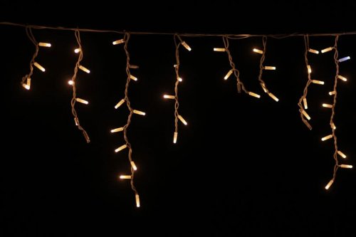 LED гірлянда Lumion Icicle light 120шт 2х0.9м теплий білий Flicker-120-WW