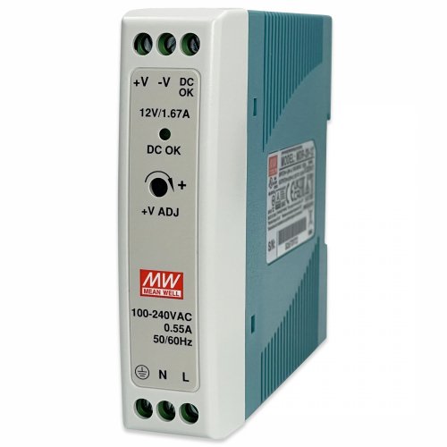 Блок питания Mean Well на DIN-рейку 20W 12V 1,67А MDR-20-12