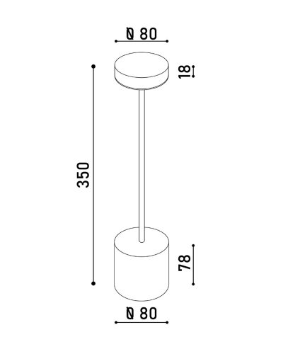 Настольная LED лампа аккумуляторная Kloodi 5W 2700K/4000K/6500K IP20 черный TA-5V UNO CCT BK