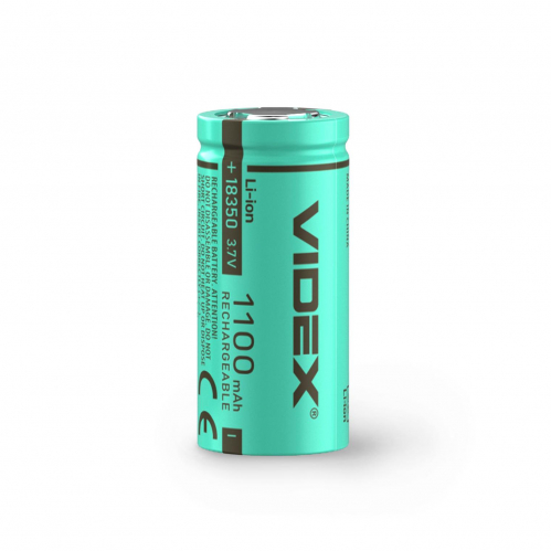 Акумулятор Videx Li-Ion 18350 (без захисту) 1100mAh 18350/1100/1B