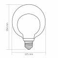 LED лампа Videx Filament G125 3.5W 3000K E27 VL-DG125-BB80LF