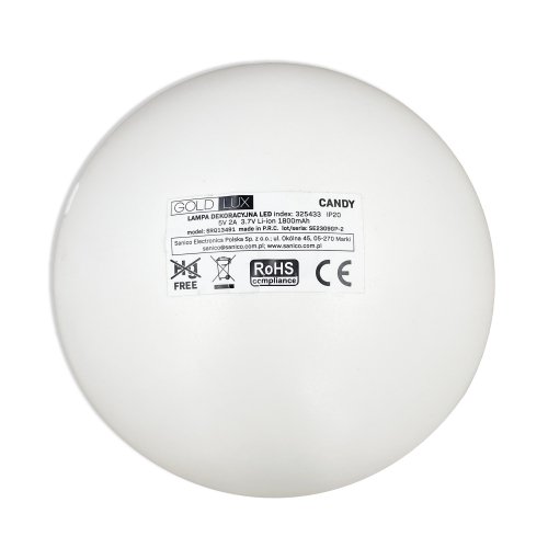 Настільна LED лампа Goldlux Candy акумуляторна RGB IP20 USB 325433