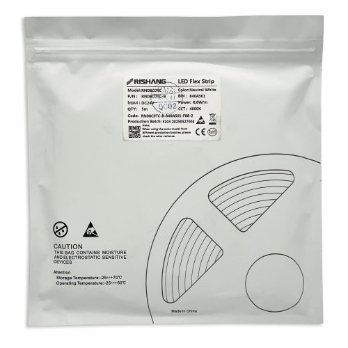 LED лента Rishang SMD2835 120шт/м 8.6W/м IP33 24V 4000K RN08C0TC-B 8232