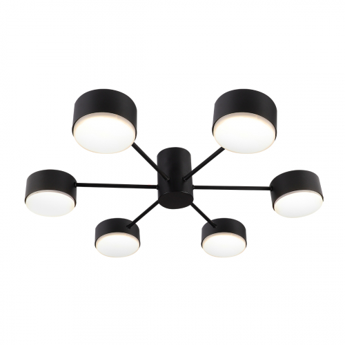 Світильник стельовий Eurolamp Iron glow під лампи 6xGX70 IP20 чорний LR-6xGX70(black)