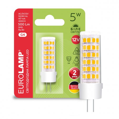 LED лампа Eurolamp G4 5W 4000K LED-G4-0540(12)