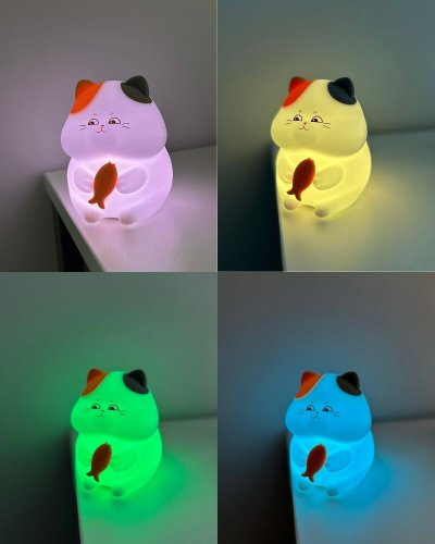 Настільна LED лампа Goldlux Gatto акумуляторна 1W 3000K+RGB IP20 USB 327642