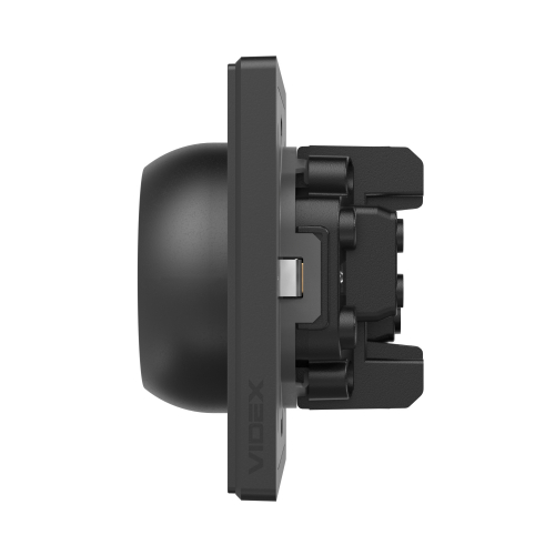 Розетка Videx Nota двойная с заземлением черная VF-NT-SK2G-BL