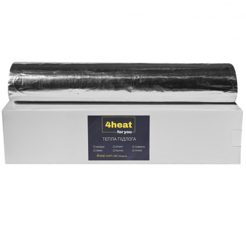 Алюмінієвий мат 4HEAT AFMAT 150-1,0 для теплої підлоги під ламінат 150W 4HT AFMT.15010