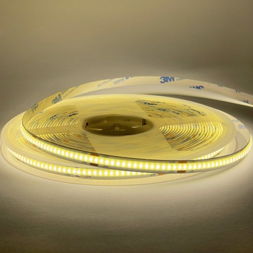 LED стрічка OEM COB 320шт/м 10W/м 24V 8мм IP33 (4000-4500К) 10 метрів ST-24-8-COB-320-NW 27341