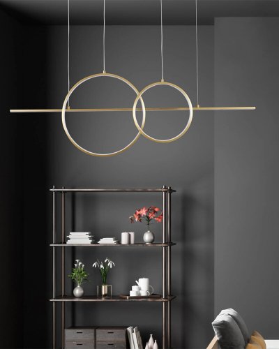 LED світильник підвісний Goldlux Laura 42W 4000K золото 331809