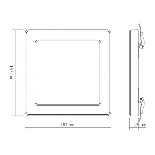 LED cветильник Videx DL6S 12W 3000-4000-6500K  встраиваемый квадрат VL-DL6S-12CW