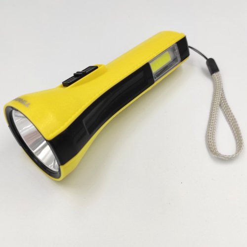 Портативний світлодіодний акумуляторний ліхтарик Tiross 3 Вт LED 1200mAh жовтий TS-1851 