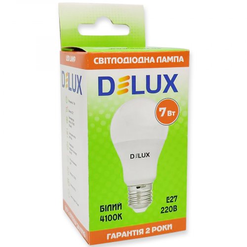 Світлодіодна лампа DELUX BL60 7W E27 4100K 90012419