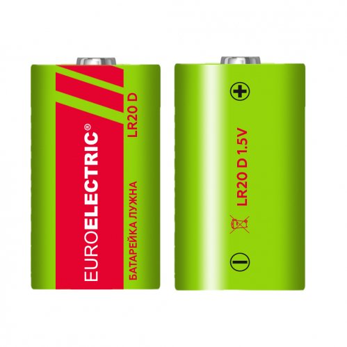 Батарейка щелочная Euroelectric LR20/D 2pcs 1,5V блистер 2шт BL-LR20/D-EE(2)