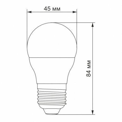 LED лампа Titanum G45 6W E27 3000K TLG4506273