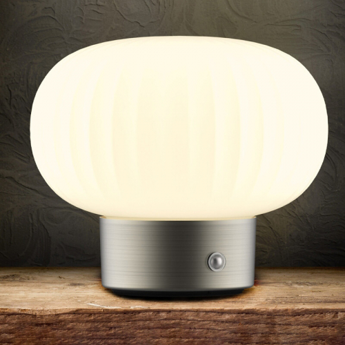 Настільна LED лампа Goldlux Latte 1.8W аккумуляторная 2700K IP20 срібло 329844