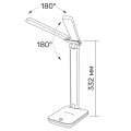 Настольная LED лампа аккумуляторная TITANUM 7W 2700-6000К белая TLTF-010W