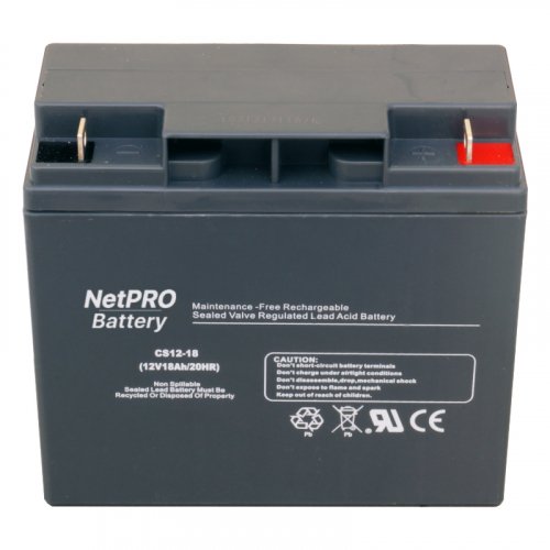 Аккумулятор свинцово-кислотный NetPRO Deep Cycle AGM CS12-18D 12В 18Ач (NEW) bat-netpro-cs-12-12n