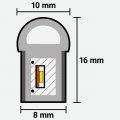 Світлодіодний неон Prolum SF SMD2835 8x16 120шт/м 10W/м IP68 12V рожевий 120020 Світлодіодний неон Prolum SF SMD2835 8x16 120шт/м 10W/м IP68 12V рожевий 120020