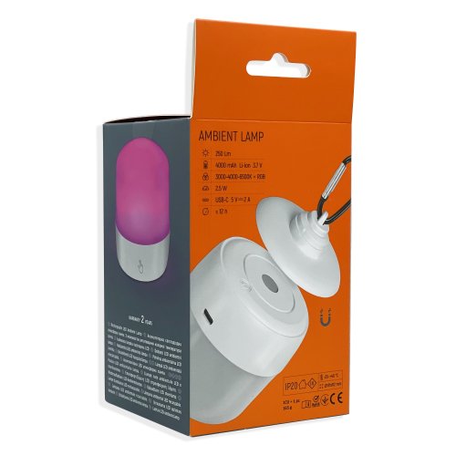 LED светильник аккумуляторный Videx 4000mAh 3000/4000/6500K/RGB сенсорный с пультом VL-NL103W-R