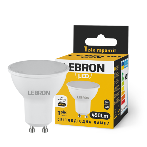 LED лампа Lebron L-MR16 5W GU10 4100K 11-14-42