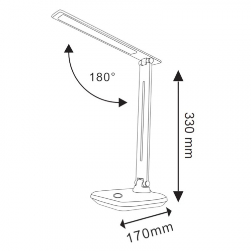 Настільна LED лампа Goldlux Vinto USB 8W 3000K/4000K/6500K чорний 316615
